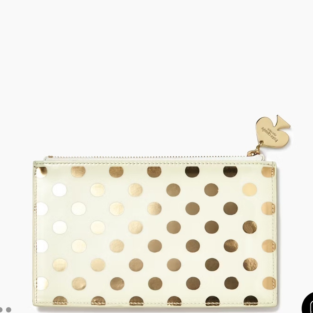Kate Spade Gold Dots Pencil Pouch Set
